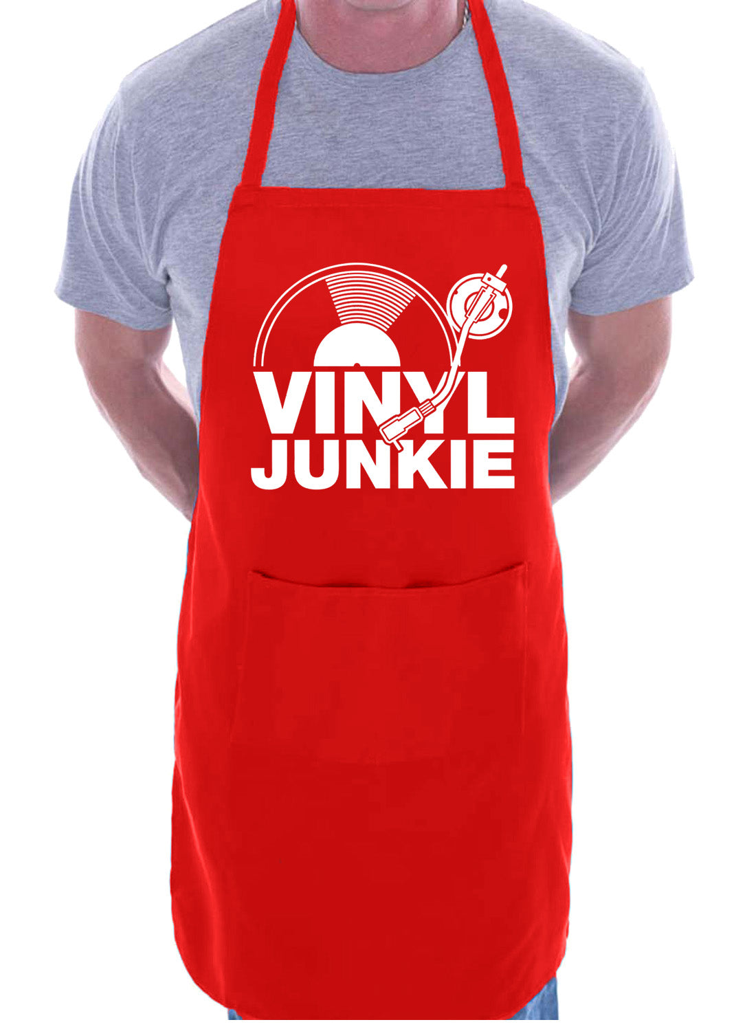 Vinyl Junkie Music Lover Gift DJ Records Funny Novelty BBQ Cooking Apron