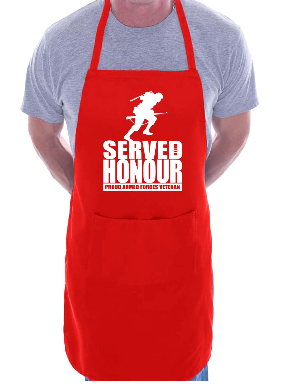 Veteran Served With Honour Army Navy RAF Novelty BBQ Cooking Apron