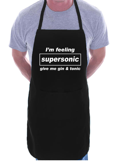 Supersonic Gin & Tonic Birthday Gift Funny Present BBQ Apron