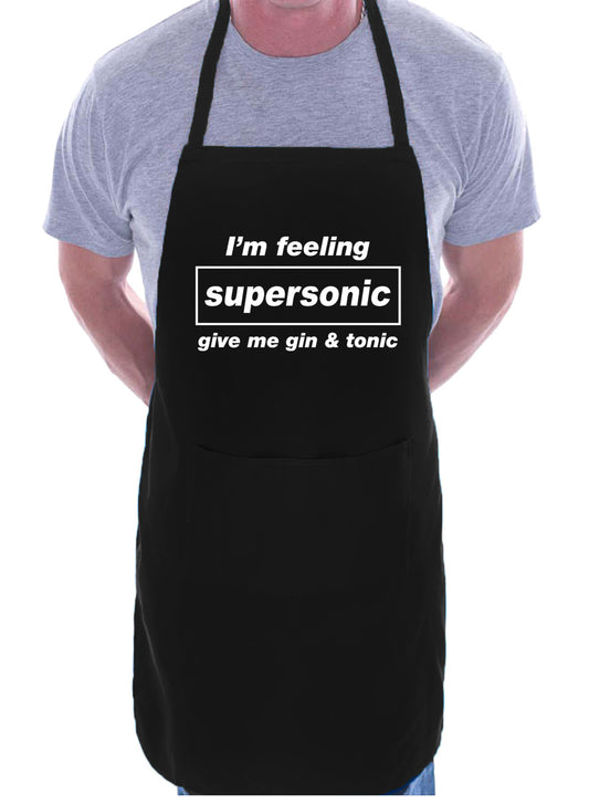 Supersonic Gin & Tonic Birthday Gift Funny Present BBQ Apron