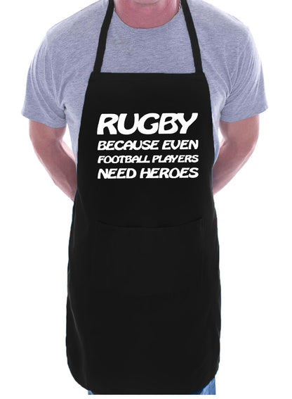 Funny Rugby Player Footballers Need Hero's Gift BBQ Apron