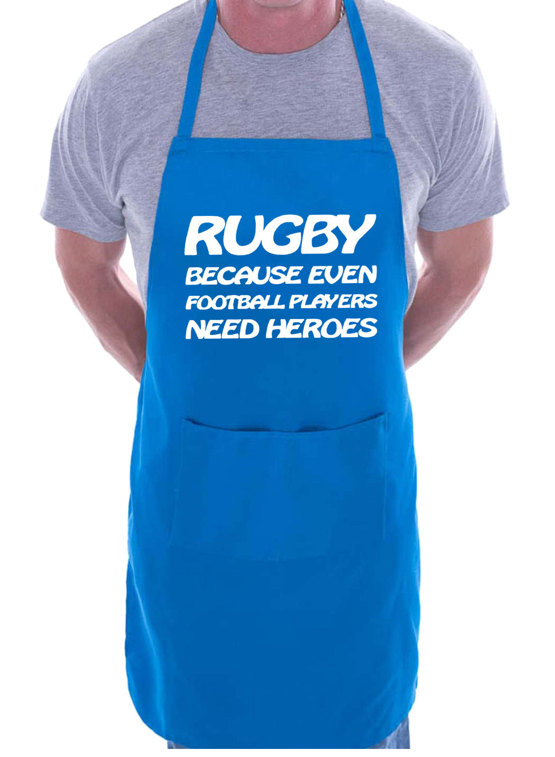 Funny Rugby Player Footballers Need Hero's Gift BBQ Apron