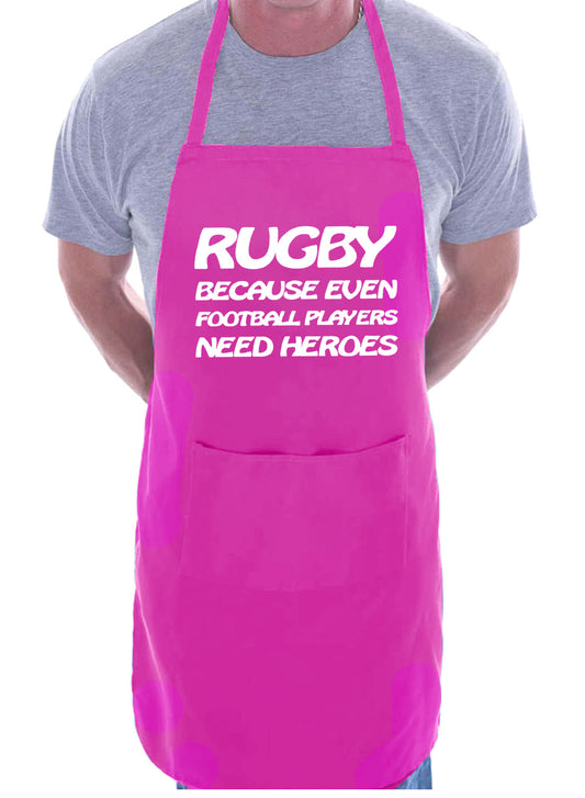 Funny Rugby Player Footballers Need Hero's Gift BBQ Apron