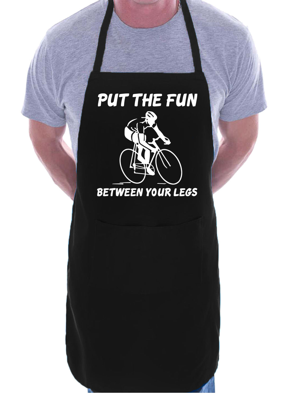 Fun Between Legs Cycling Biking Racing Funny BBQ Apron