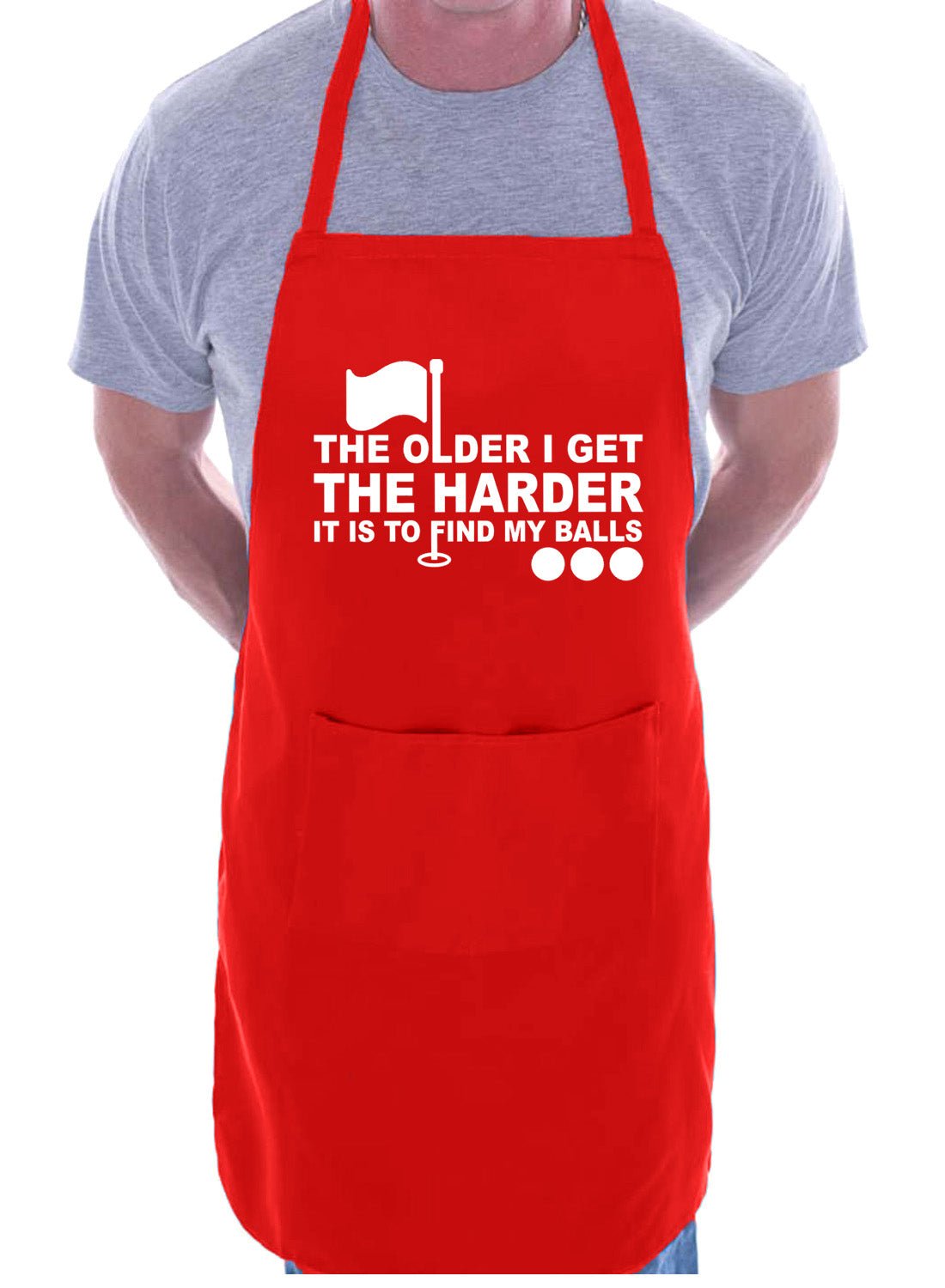 Golf Older I get Harder To Find Balls Funny Novelty BBQ Cooking Apron