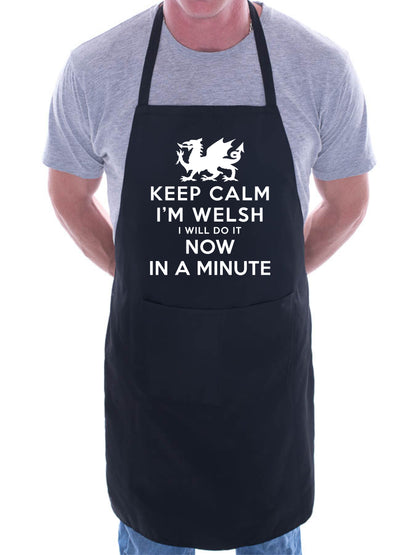 Keep Calm I'm Welsh Cymru Funny Birthday Gift BBQ Apron