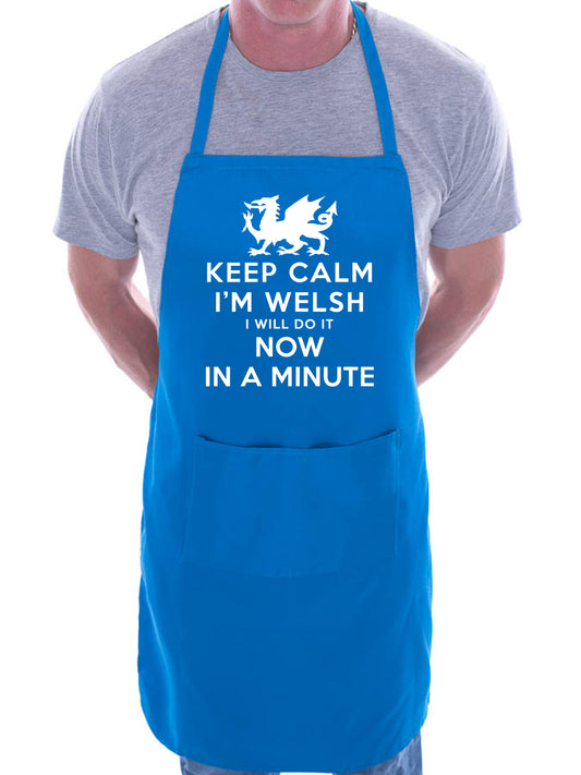 Keep Calm I'm Welsh Cymru Funny Birthday Gift BBQ Apron