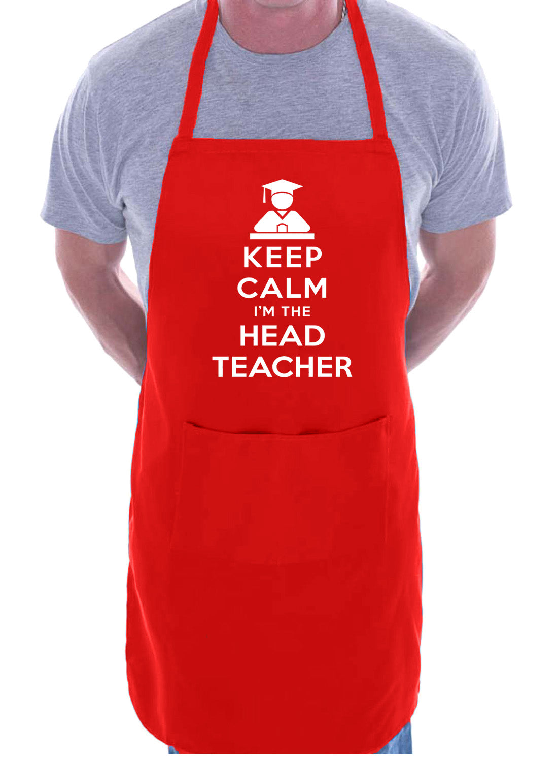 Keep Calm I'm The Head Teacher Funny Gift BBQ Apron