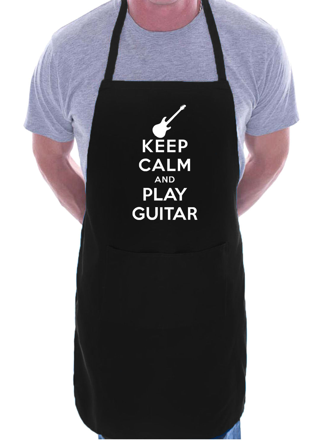 Keep Calm And Play Guitar Rock Music Funny Gift BBQ Apron