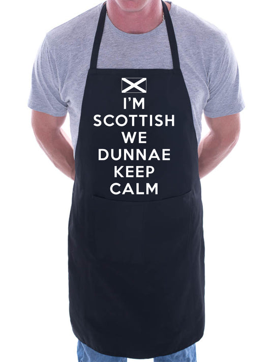 I'm Scottish We Don't Keep Calm Funny Gift BBQ Apron