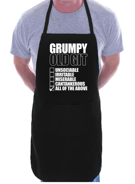 Grumpy Git Checklist Birthday Funny Gift BBQ Apron