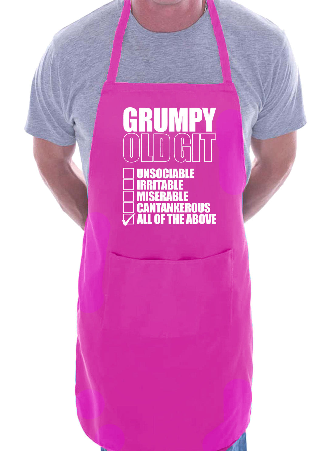 Grumpy Git Checklist Birthday Funny Gift BBQ Apron