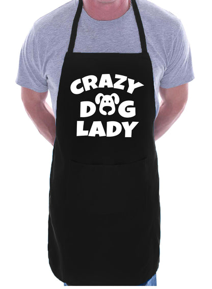 Crazy Dog Lady Dog Lovers Present Funny Gift Novelty Cooking BBQ Apron