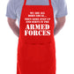 Armed Forces Serving In The Army Nay Raf Gift Novelty Cooking BBQ Apron