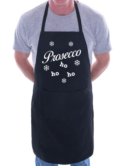 Prosecco Ho Ho Ho Christmas Funny Chef Cook BBQ Novelty Cooking Apron