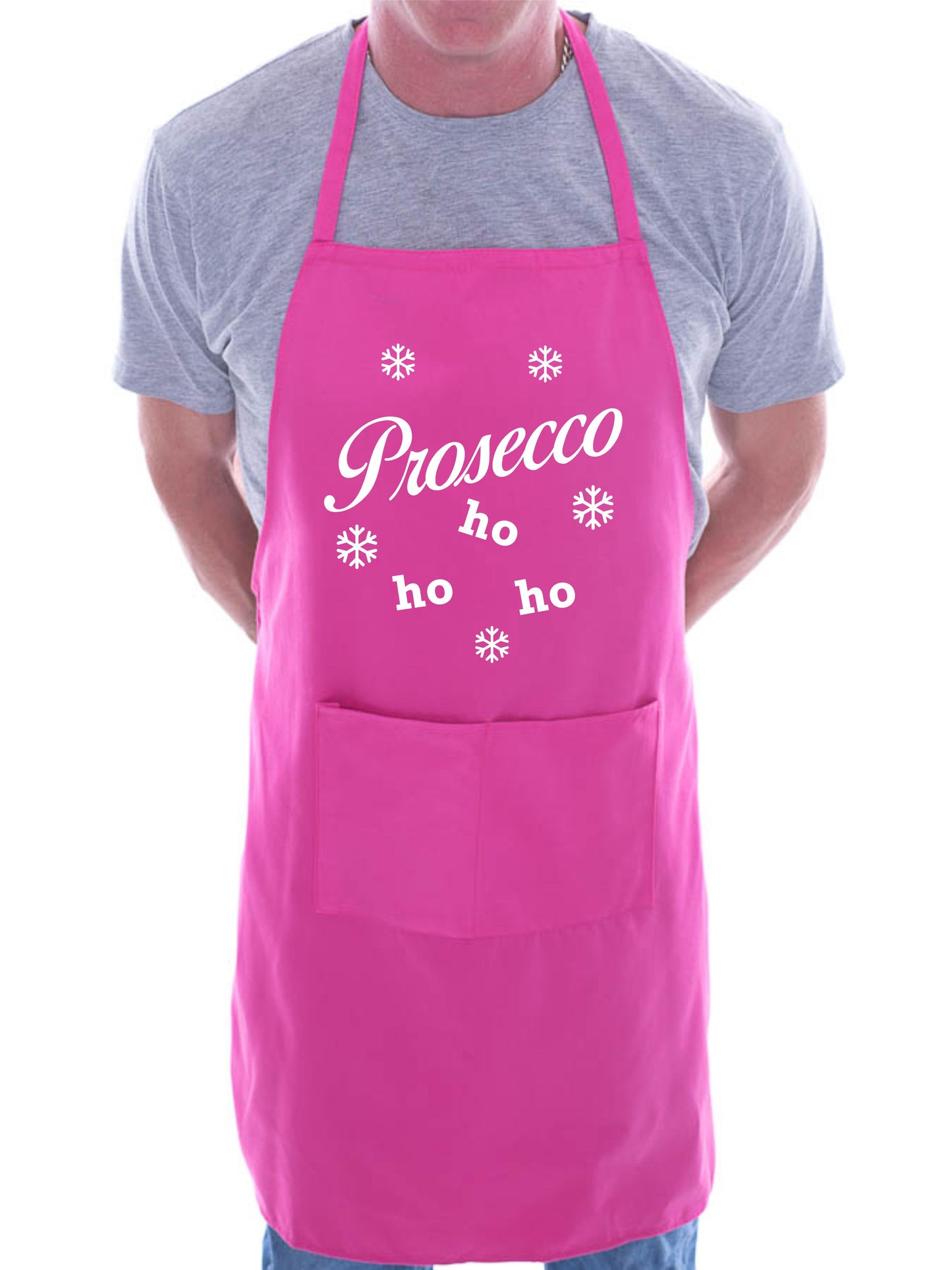 Prosecco Ho Ho Ho Christmas Funny Chef Cook BBQ Novelty Cooking Apron