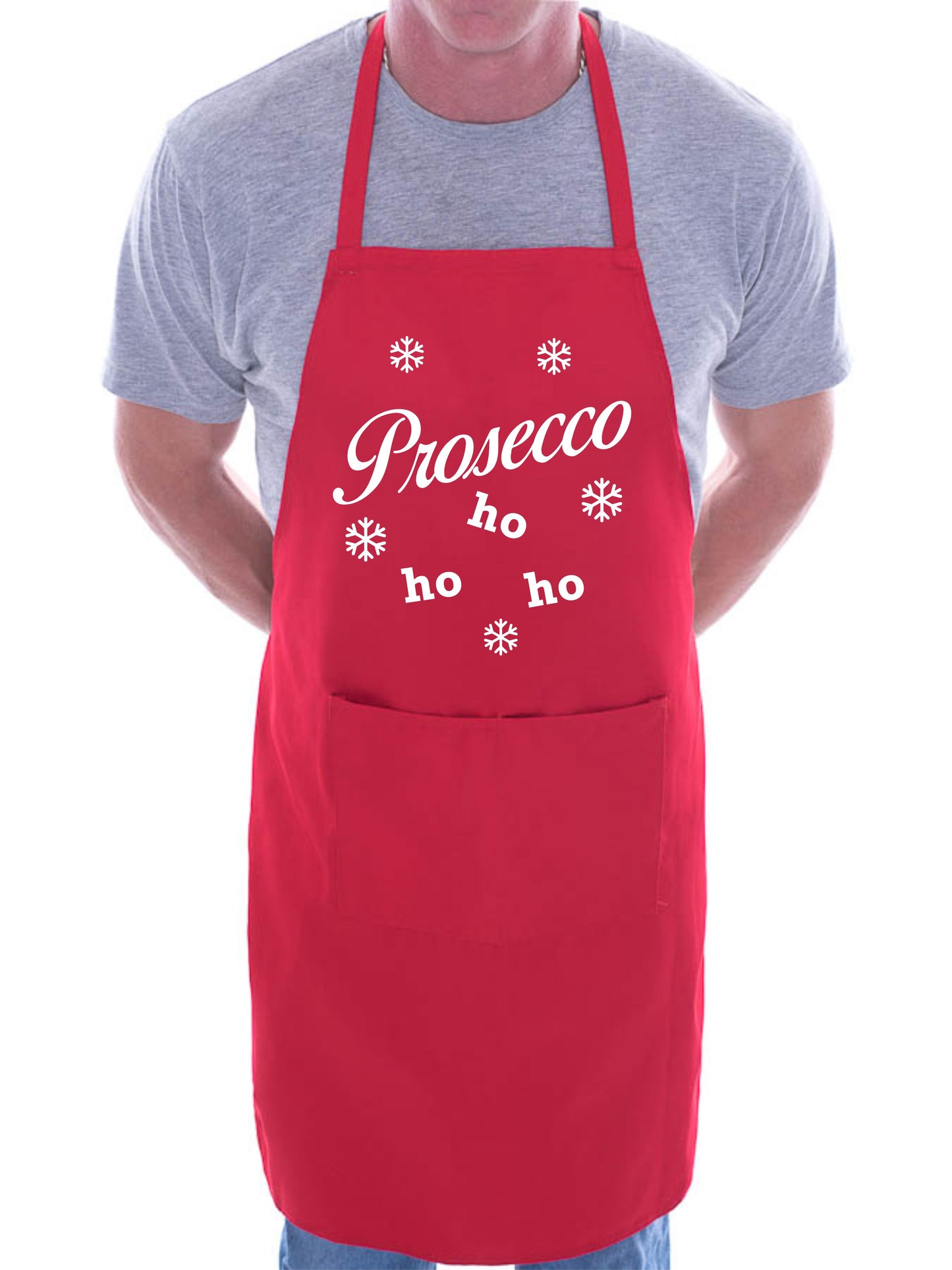 Prosecco Ho Ho Ho Christmas Funny Chef Cook BBQ Novelty Cooking Apron