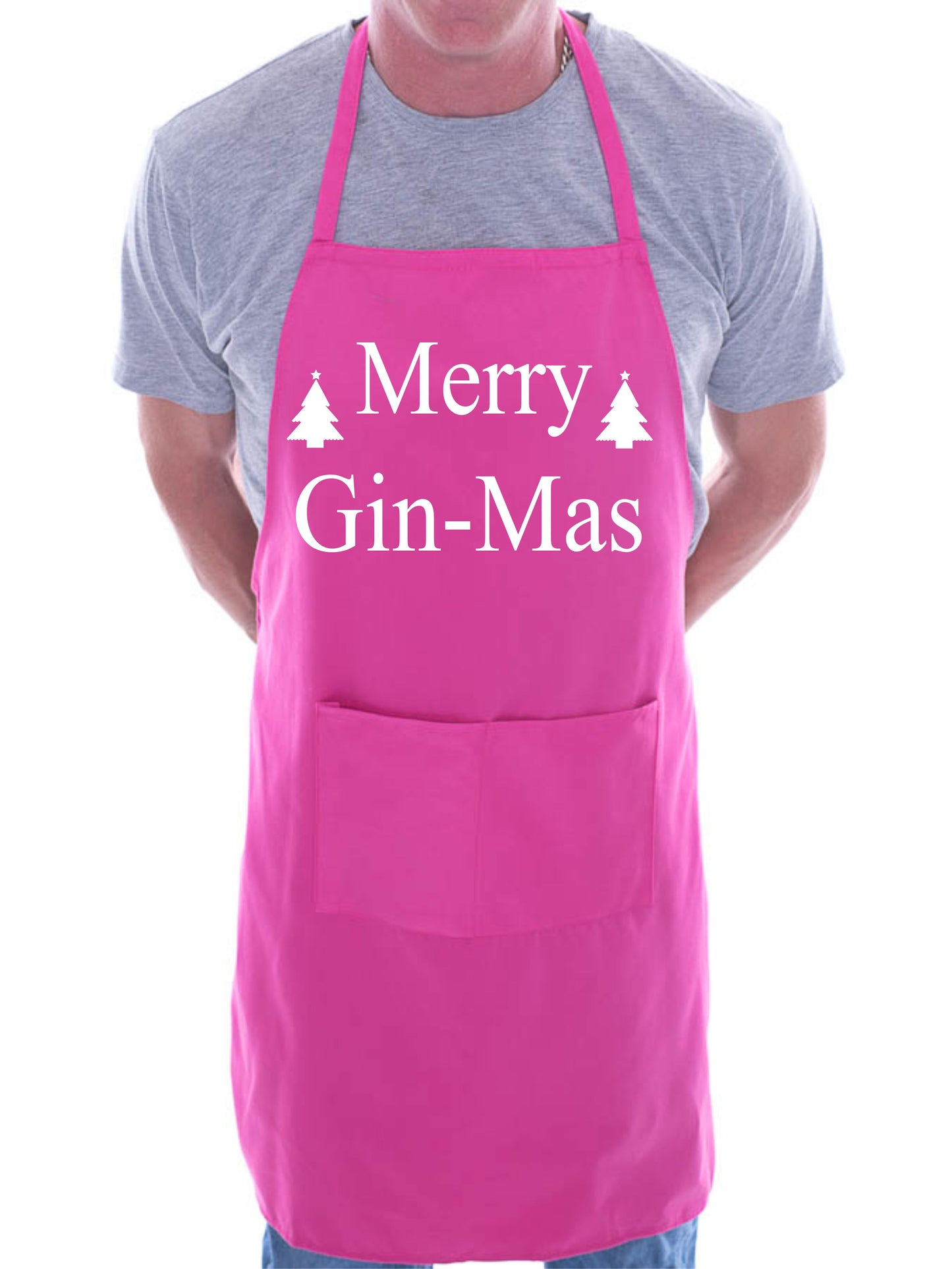 Merry Ginmas Funny Chef Cook Christmas Xmas Gift BBQ Apron