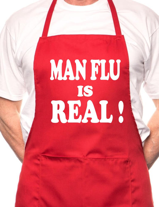 Man Flu Is Real BBQ Funny Apron