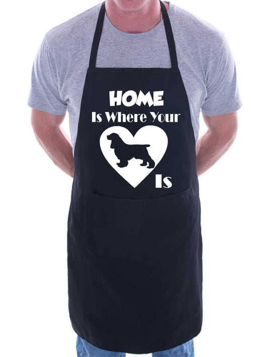 Home Is Where Your Cocker Spaniel Is Funny Dog Lover BBQ Apron