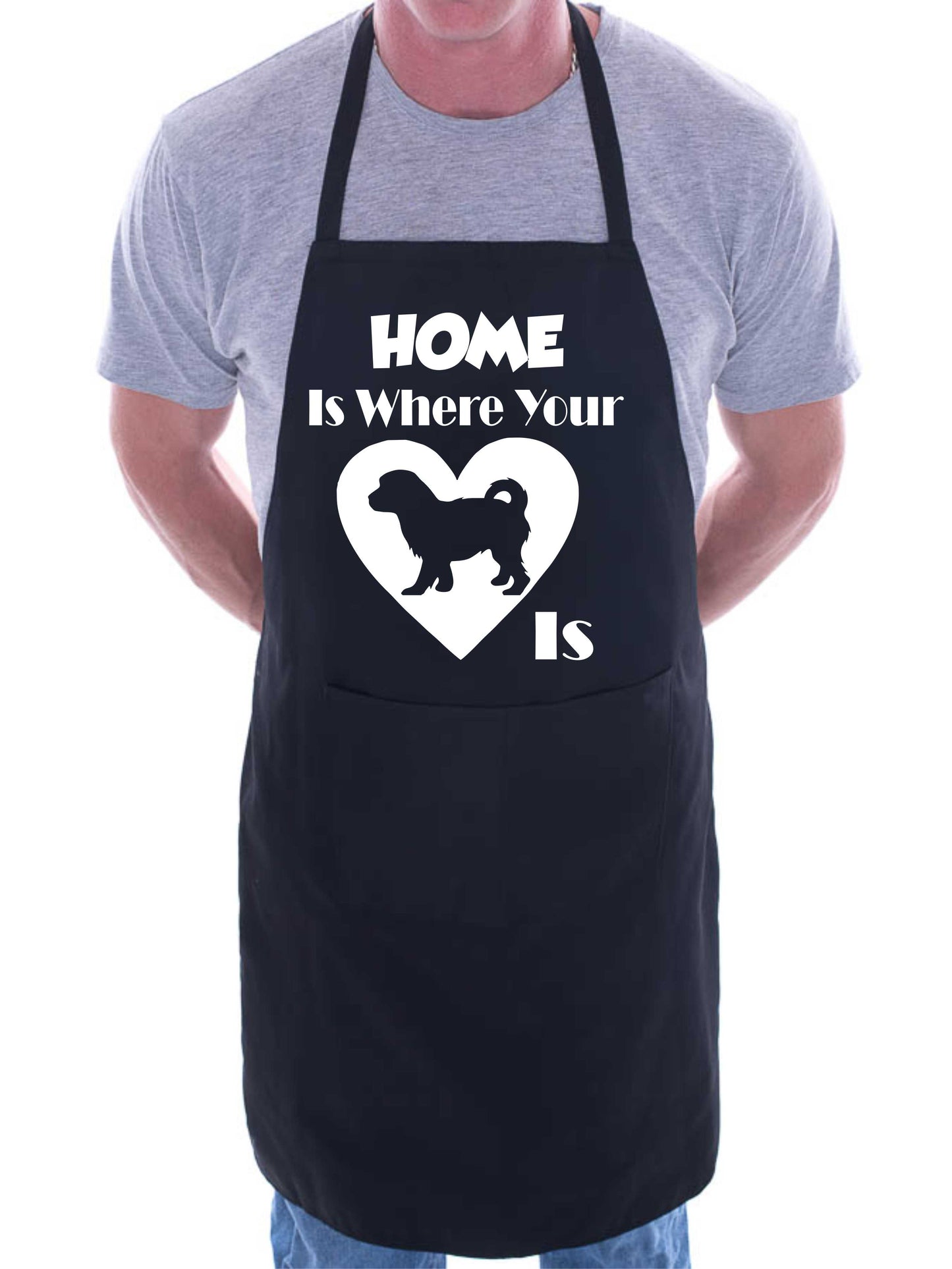 Home Is Where Your Cavachon Is Funny Dog Lover Gift Novelty Cooking BBQ Apron