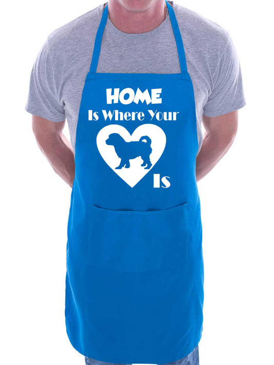 Home Is Where Your Cavachon Is Funny Dog Lover Gift Novelty Cooking BBQ Apron