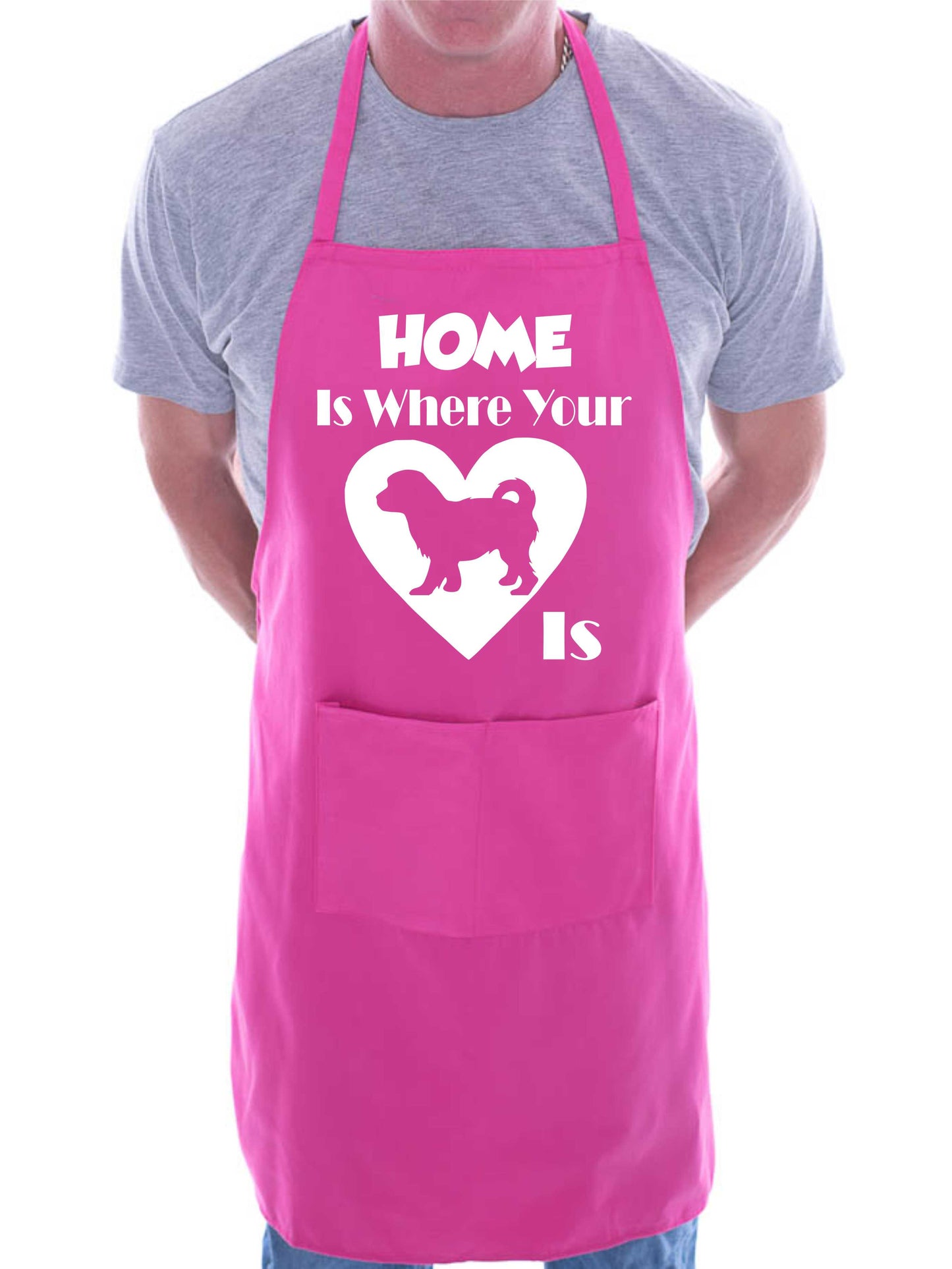 Home Is Where Your Cavachon Is Funny Dog Lover Gift Novelty Cooking BBQ Apron