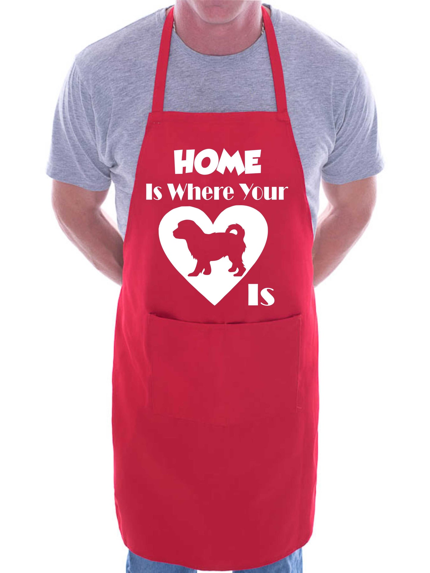Home Is Where Your Cavachon Is Funny Dog Lover Gift Novelty Cooking BBQ Apron