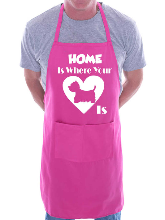 Home Is Where Your Westie Is Funny Dog Lover Gift BBQ Apron