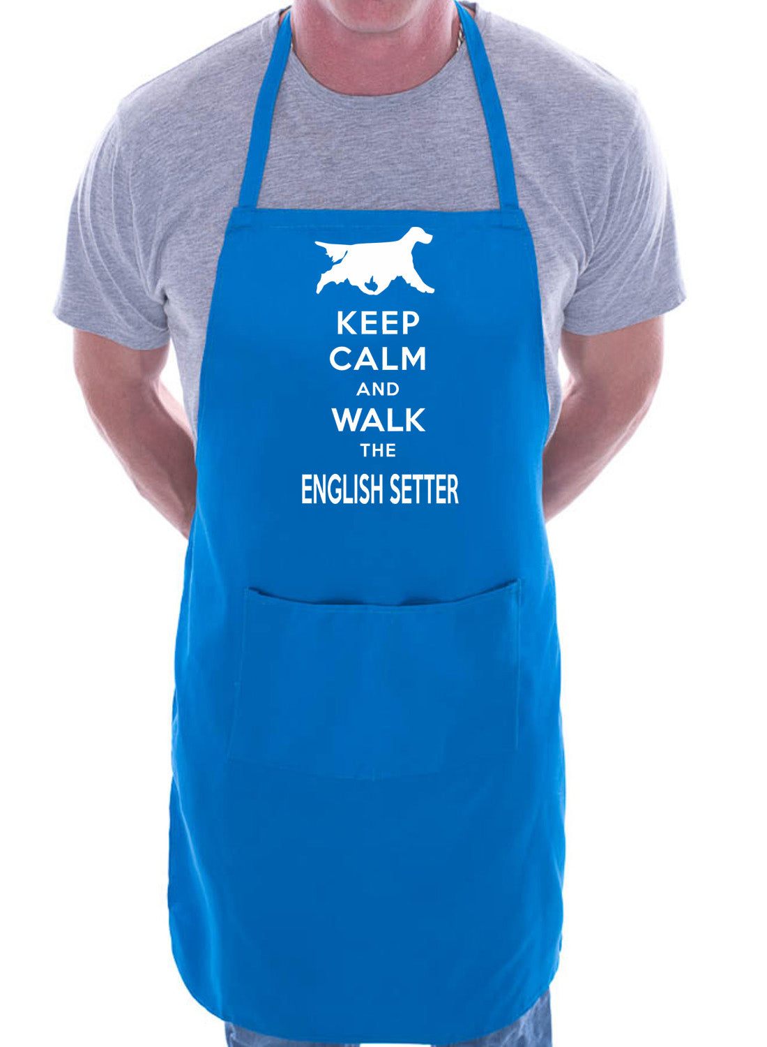 Keep Calm & Walk English Setter Funny Dog Lover Gift BBQ Apron