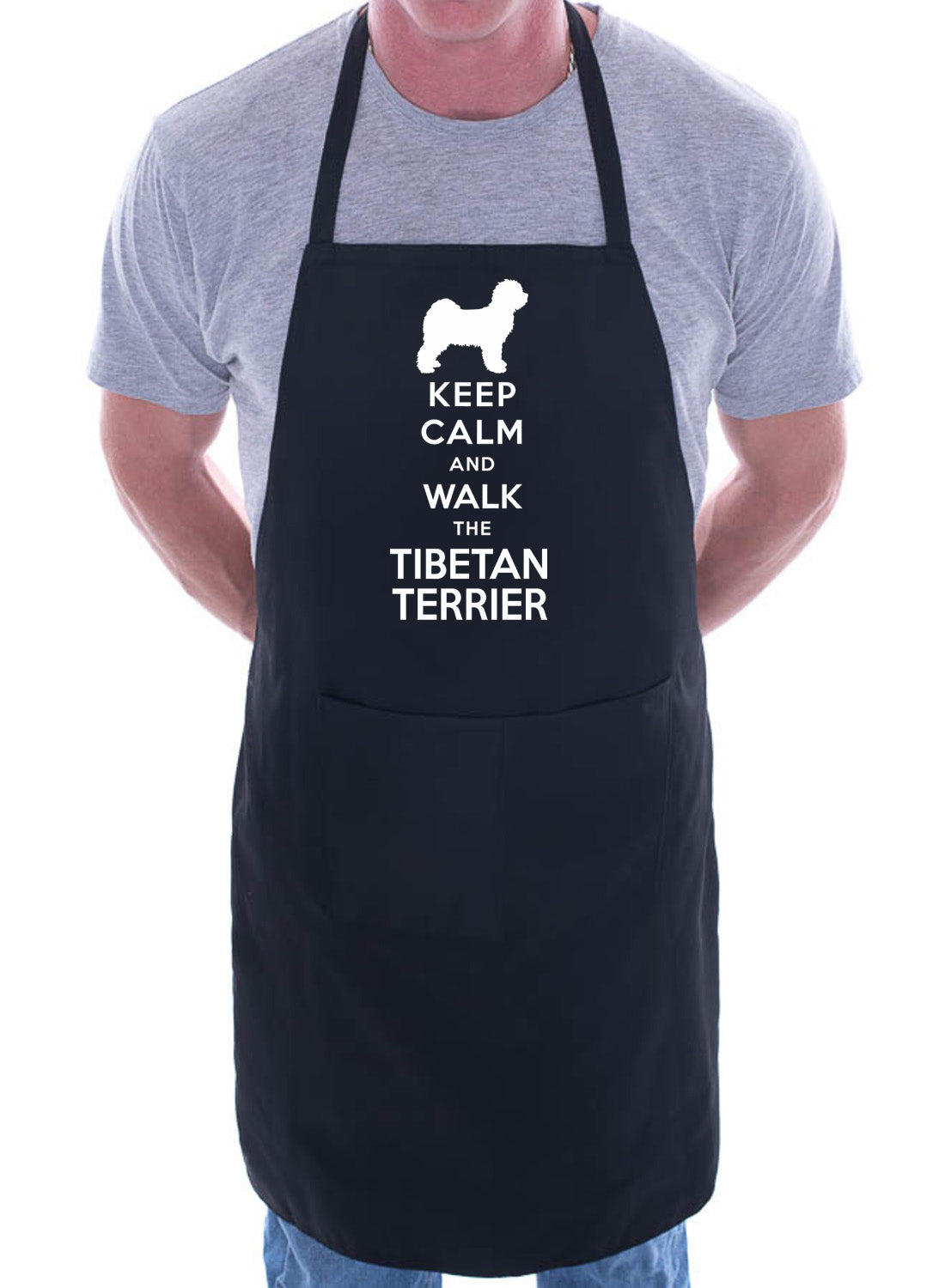 Keep Calm & Walk Tibetan Terrier Funny Dog Lover Gift BBQ Apron