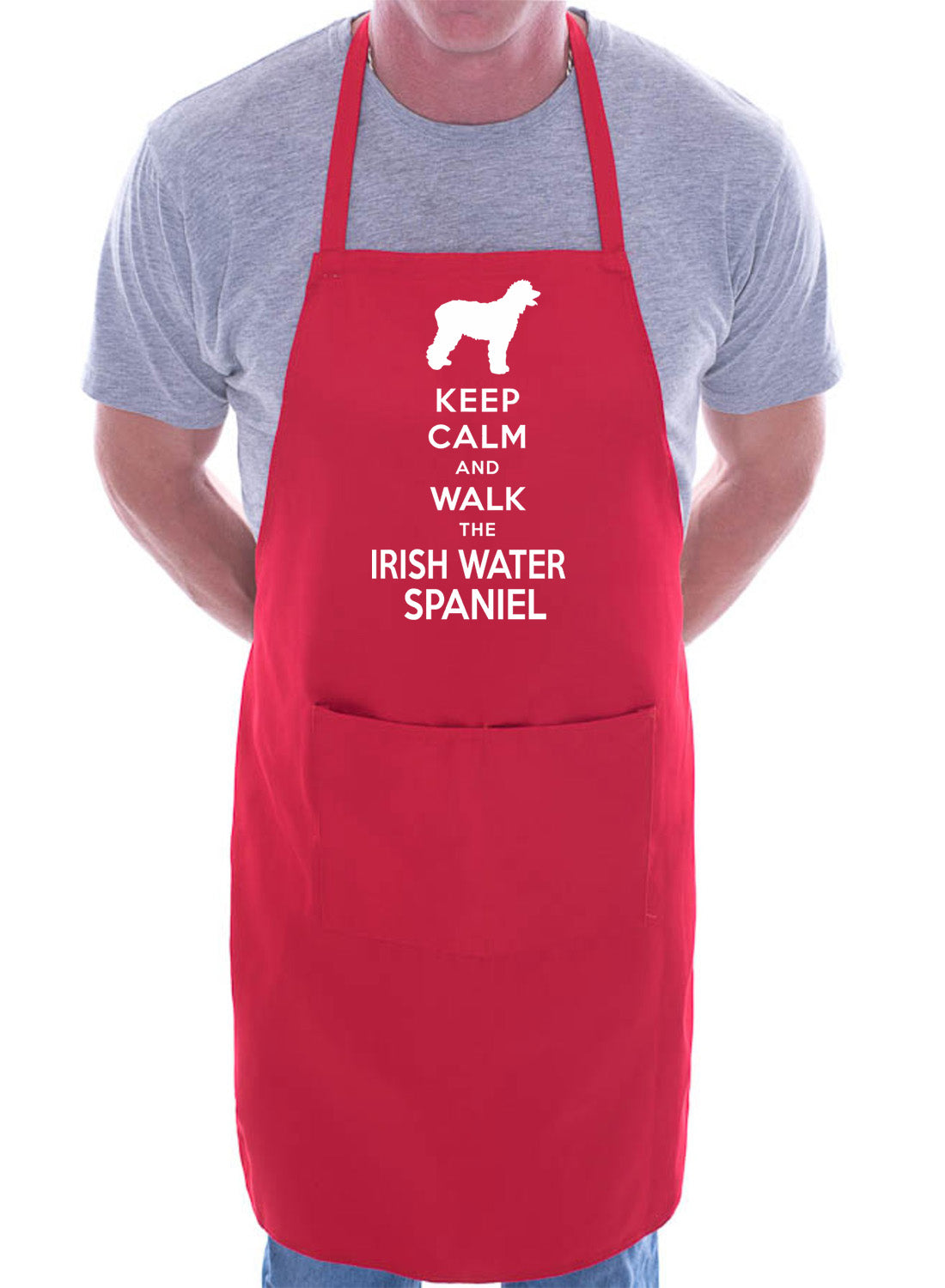 Keep Calm & Walk Irish Water Spaniel Dog Lover Gift Novelty Cooking BBQ Apron