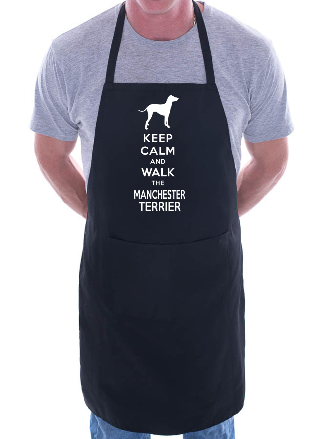 Keep Calm & Walk Manchester Terrier Dog Lover Gift BBQ Apron