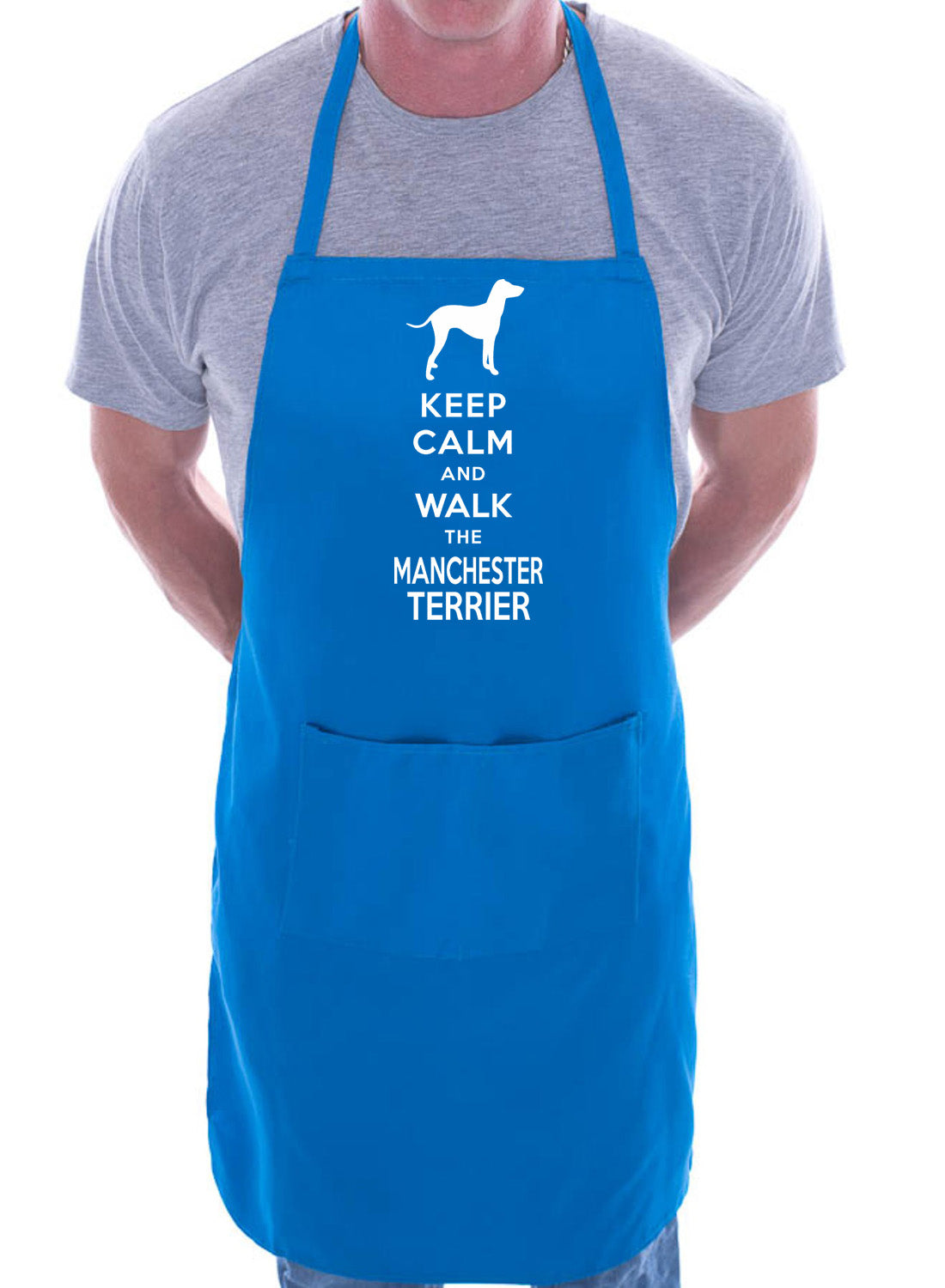 Keep Calm & Walk Manchester Terrier Dog Lover Gift BBQ Apron