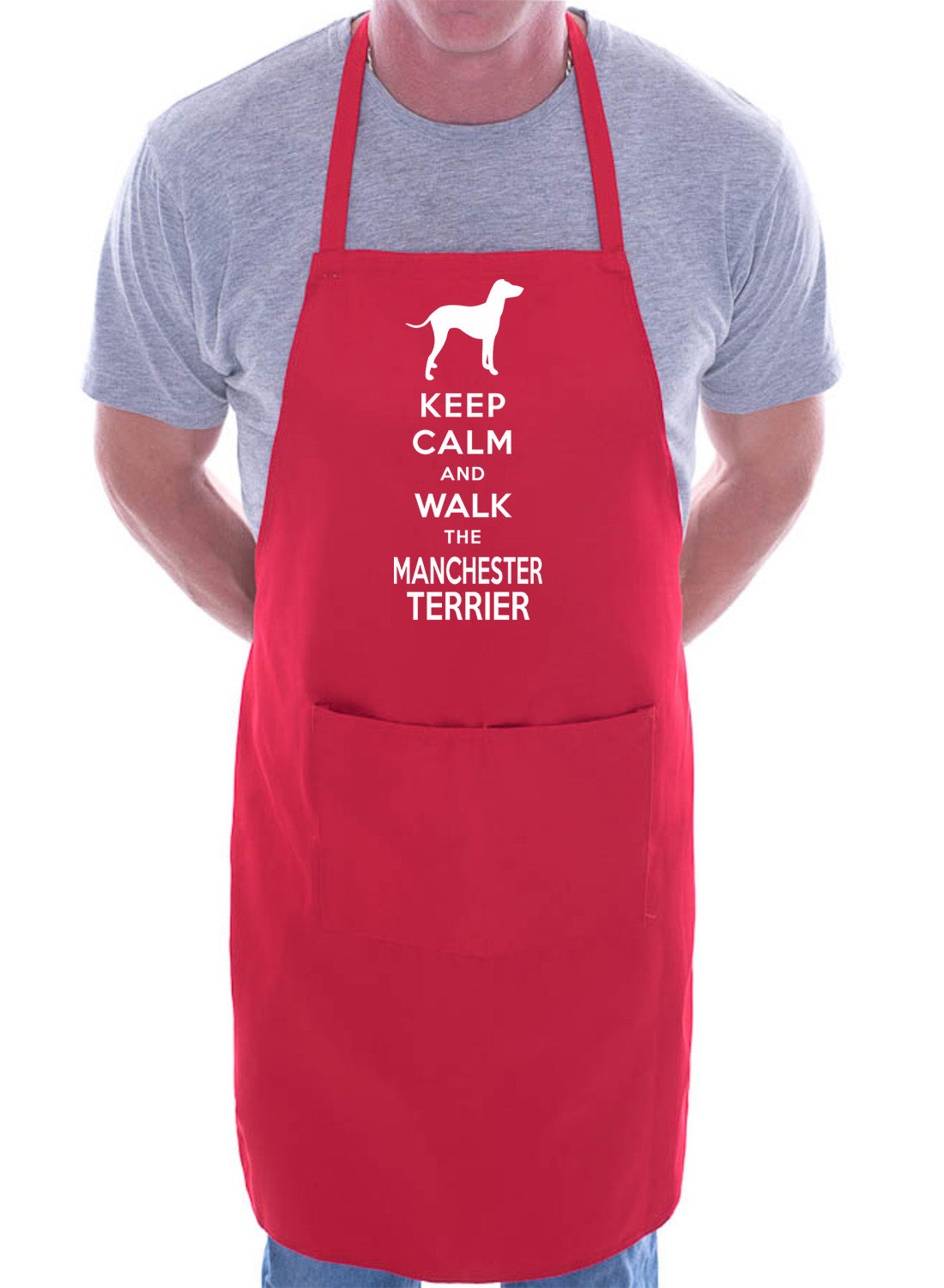 Keep Calm & Walk Manchester Terrier Dog Lover Gift BBQ Apron