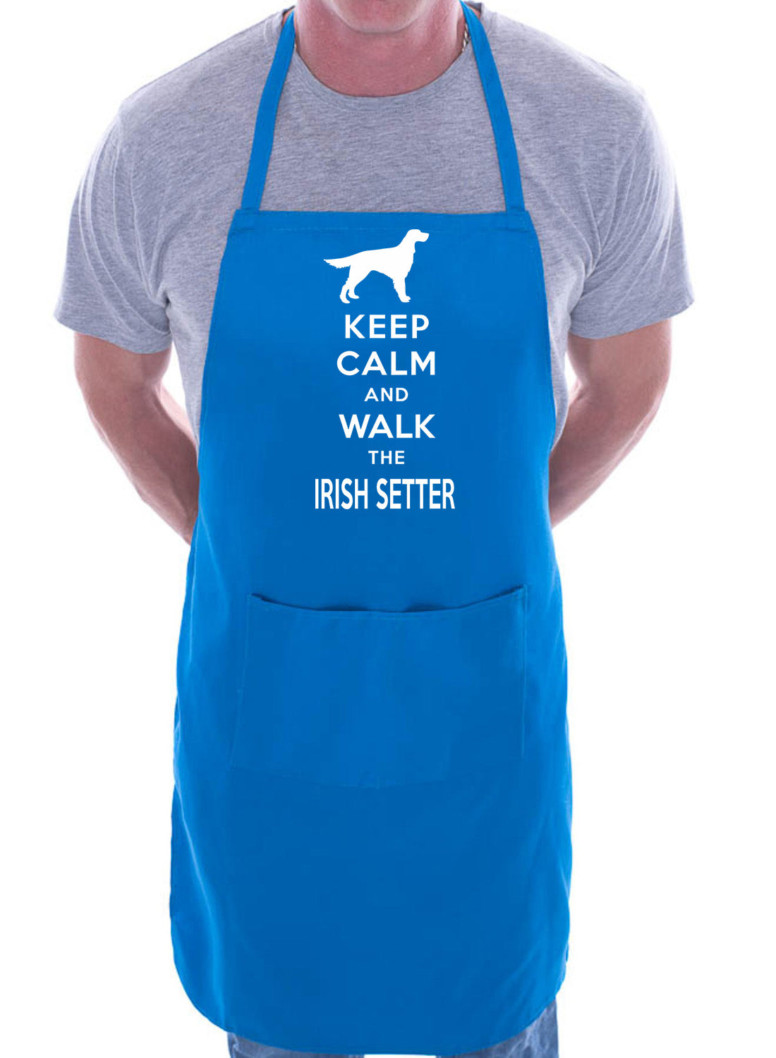 Keep Calm & Walk Irish Setter Funny Dog Lover Gift Novelty Cooking BBQ Apron