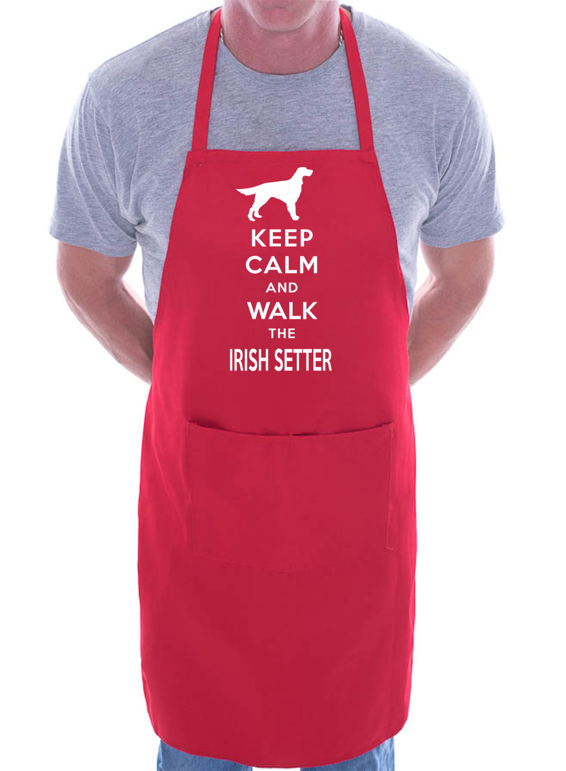 Keep Calm & Walk Irish Setter Funny Dog Lover Gift Novelty Cooking BBQ Apron