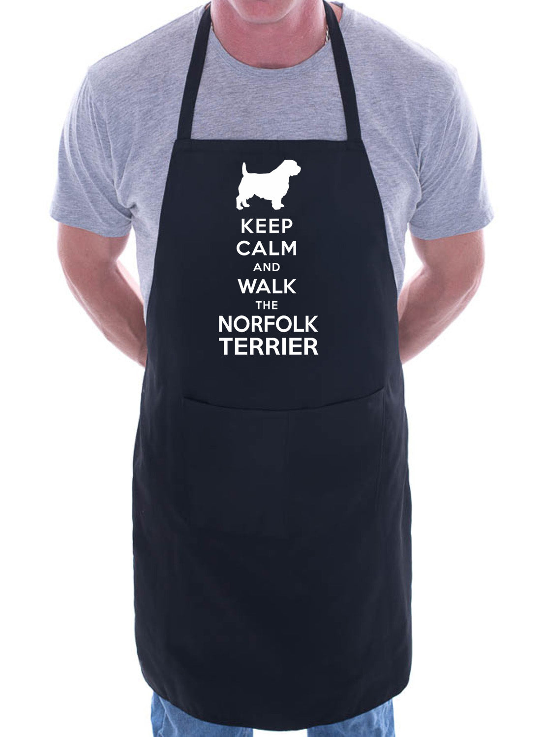 Keep Calm & Walk The Norfolk Terrier Funny Dog Lover Novelty Cooking BBQ Apron