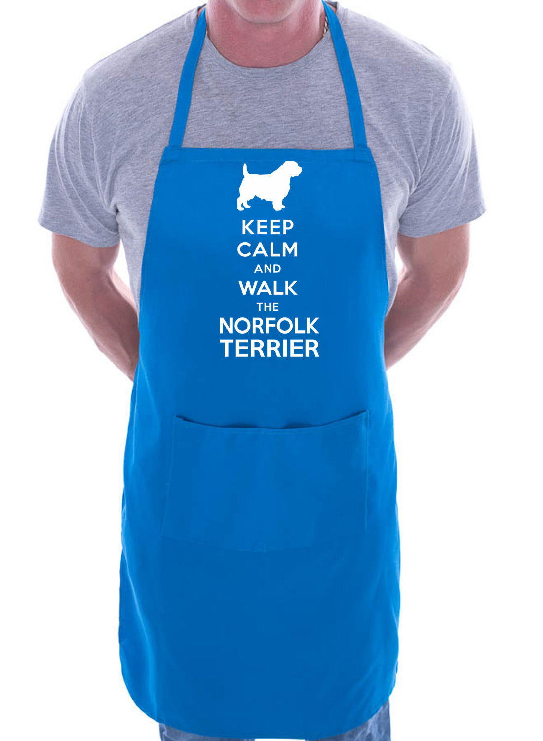 Keep Calm & Walk The Norfolk Terrier Funny Dog Lover Novelty Cooking BBQ Apron