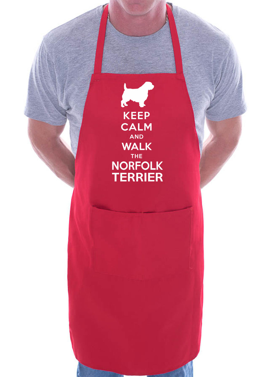 Keep Calm & Walk The Norfolk Terrier Funny Dog Lover Novelty Cooking BBQ Apron