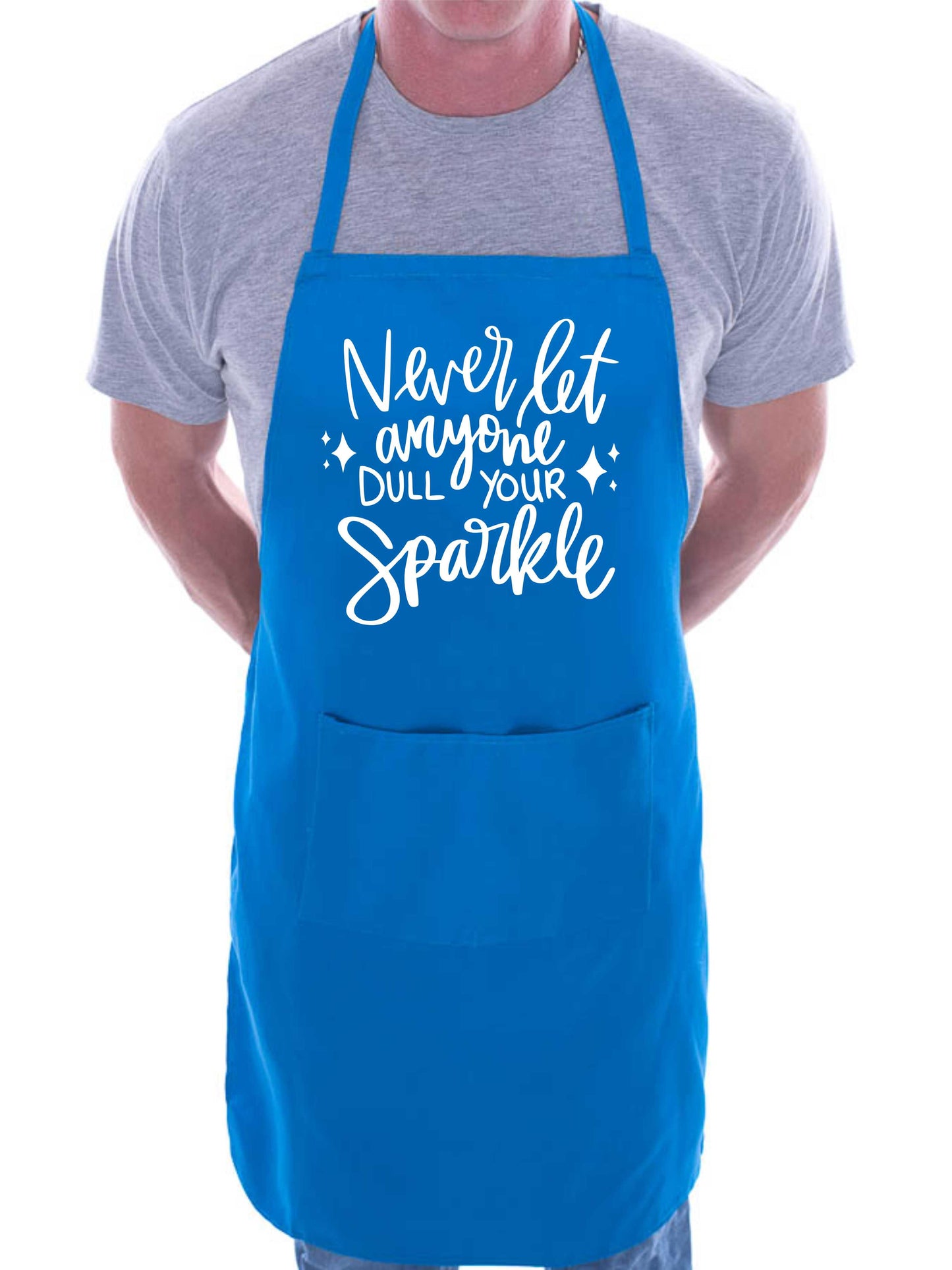 Never Let Anyone Dull Your Shine Apron Funny Birthday Gift Cooking Baking BBQ