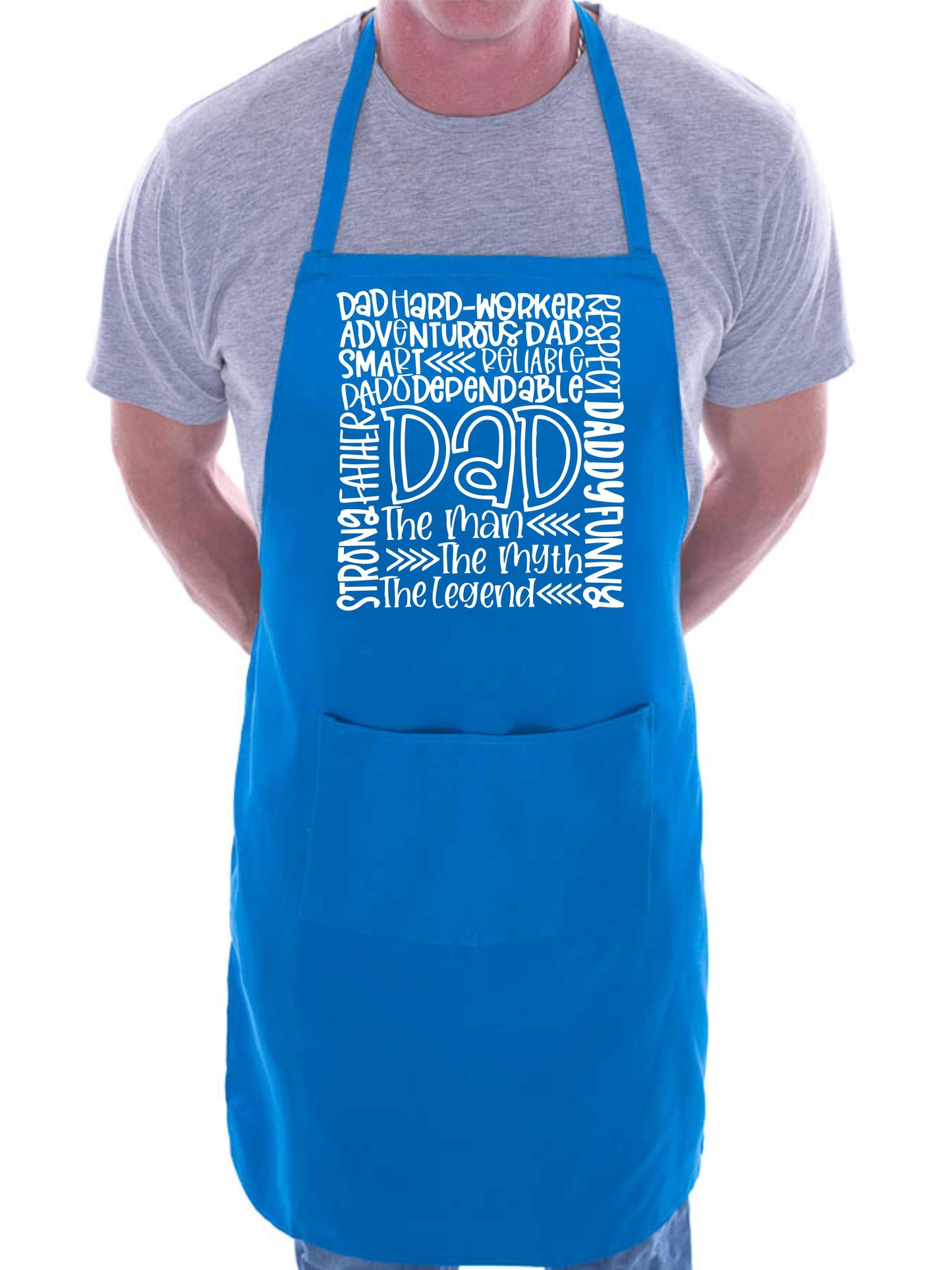 Dad The Man The Myth Apron Funny Father's Day Birthday Gift Cooking Baking BBQ