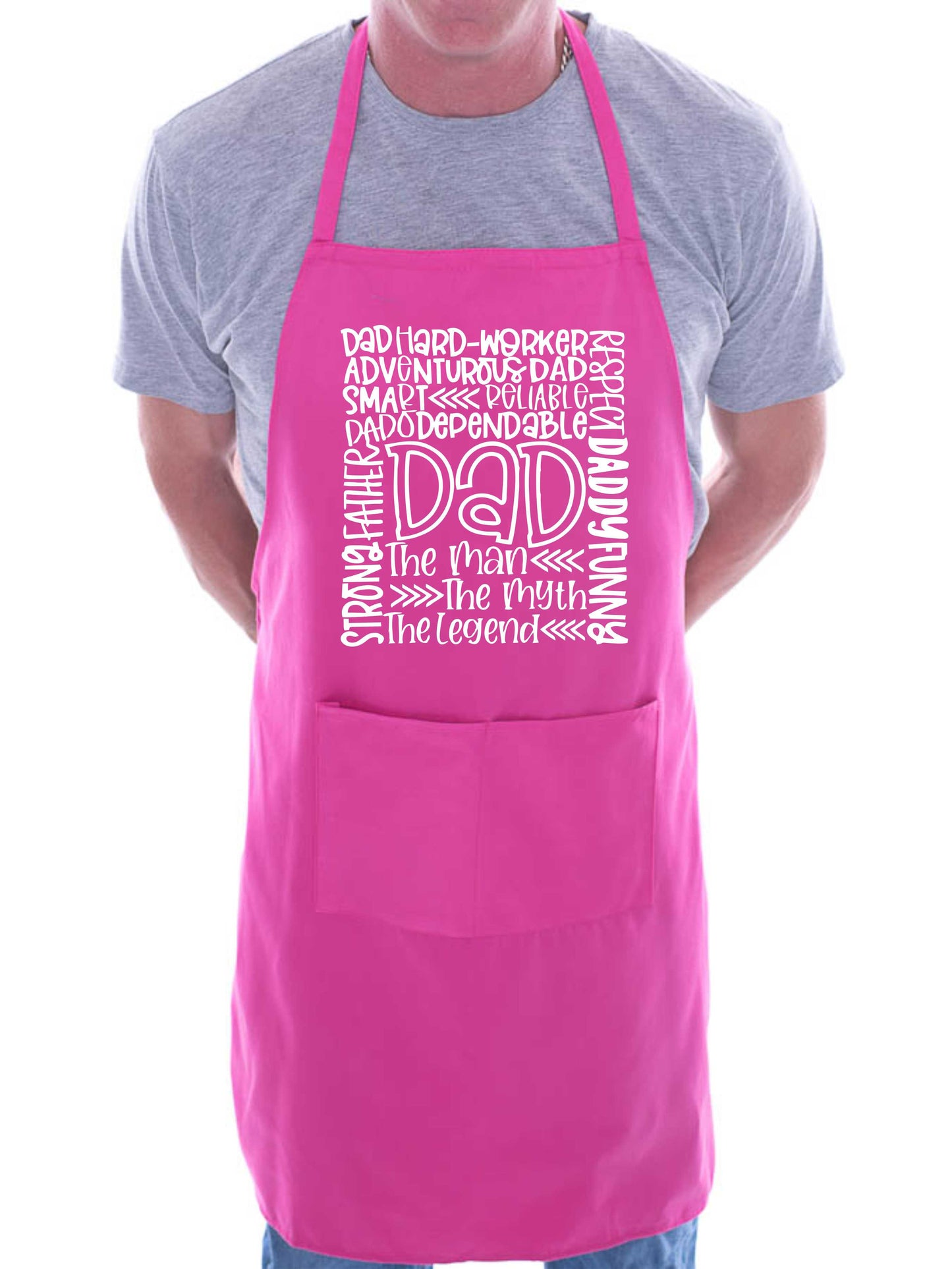 Dad The Man The Myth Apron Funny Father's Day Birthday Gift Cooking Baking BBQ