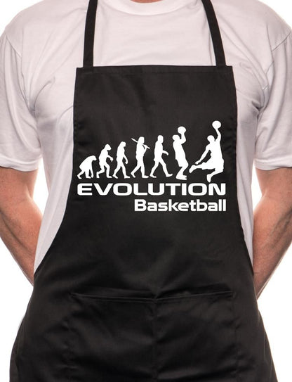 Evolution Of Basketball BBQ Funny Apron