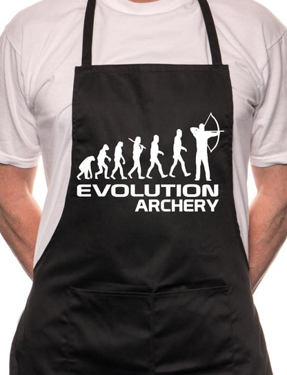 Adult Evolution Of Archery BBQ Cooking Funny Novelty Apron