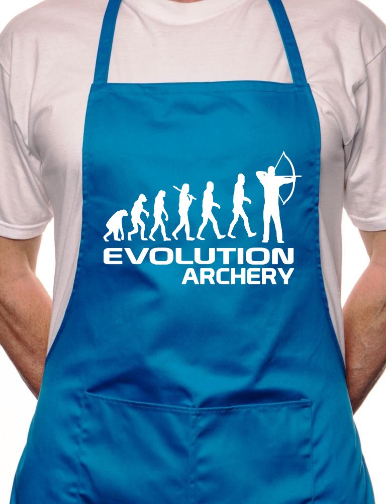 Adult Evolution Of Archery BBQ Cooking Funny Novelty Apron