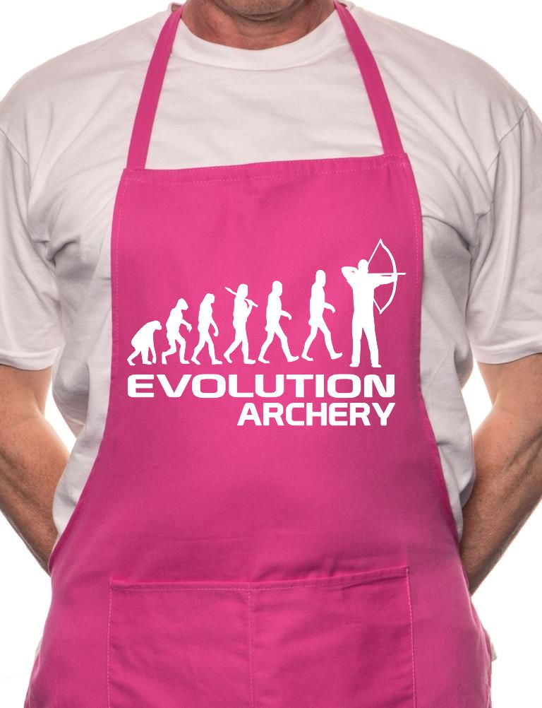 Adult Evolution Of Archery BBQ Cooking Funny Novelty Apron