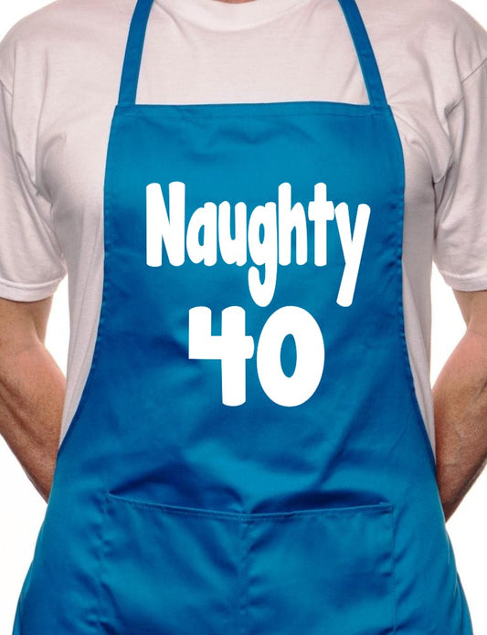 Adult 40th Birthday Naughty 40 BBQ Cooking Funny Novelty Apron