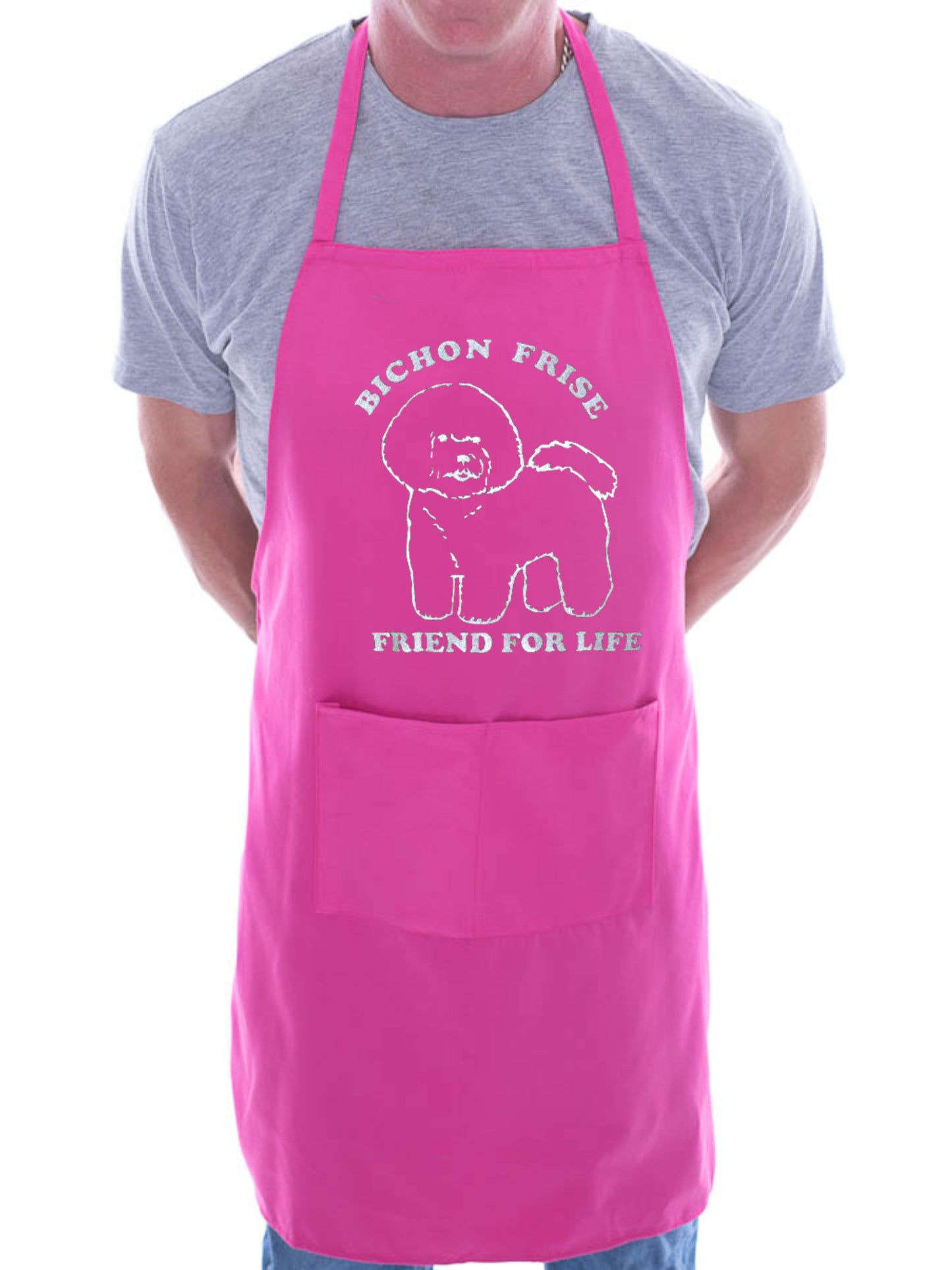 Adult Bichon Frise Dog Lover Gift BBQ Cooking Funny Novelty Apron