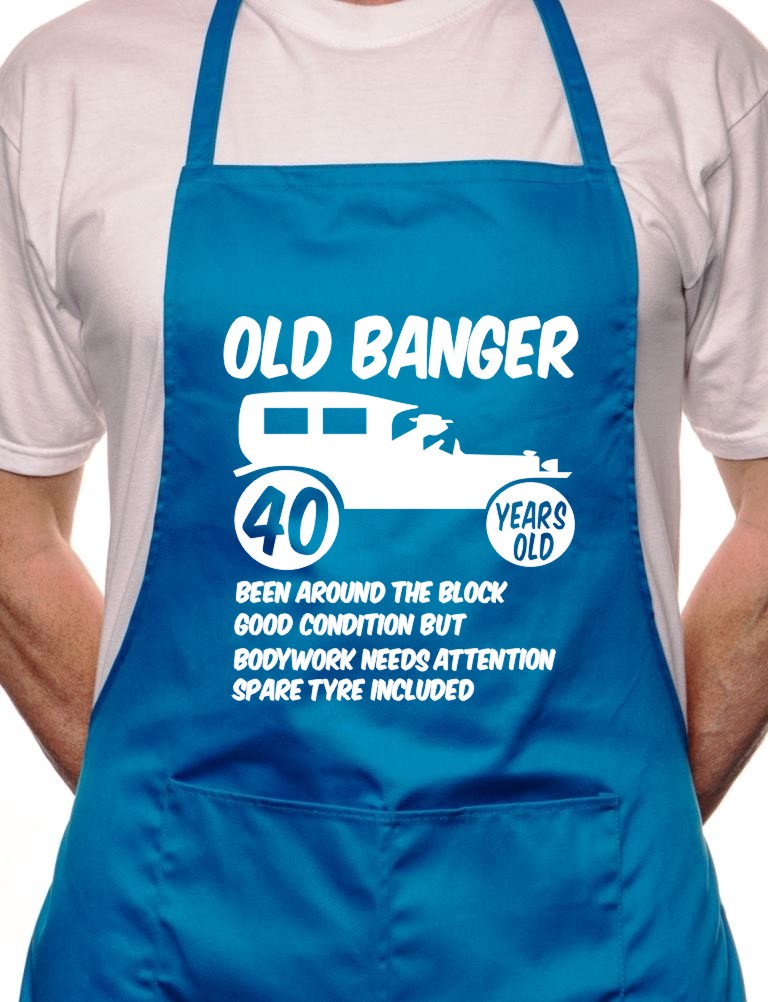 40th Birthday Old Banger BBQ Cooking Funny Novelty Apron